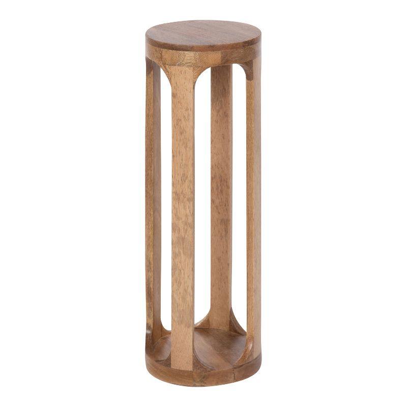 Kate and Laurel Dahl Round Wood Drink Table, 8x8x23, Natural