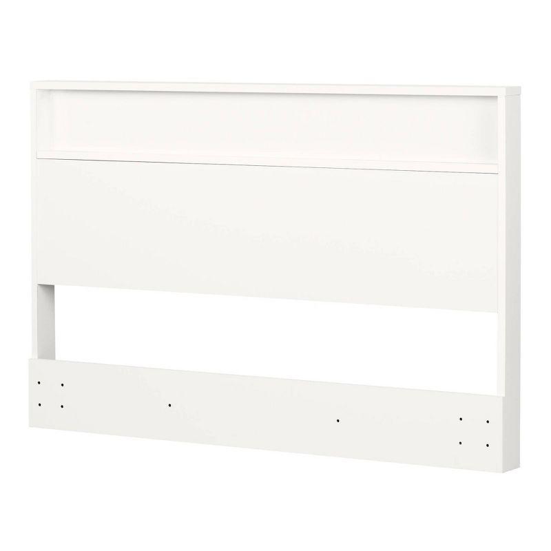 Full/Queen Kanagane Headboard with Shelf Pure White - South Shore