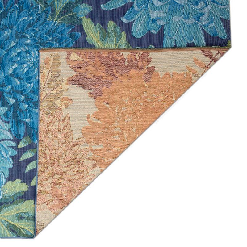 Liora Manne Marina Mum Indoor/Outdoor Rug Blue 6'6" x 9'4"