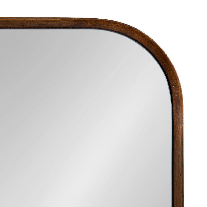 Kate and Laurel Nordlund Framed Wall Mirror, 23x35, Walnut Brown