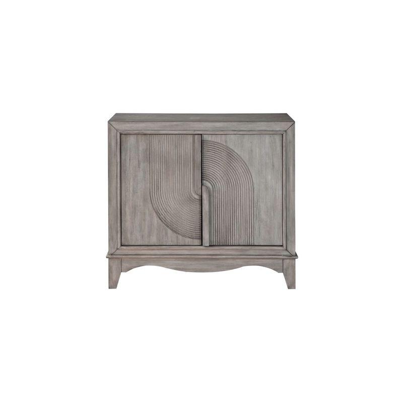 Carbondale Gray Transitional 2-Door Pine Cabinet