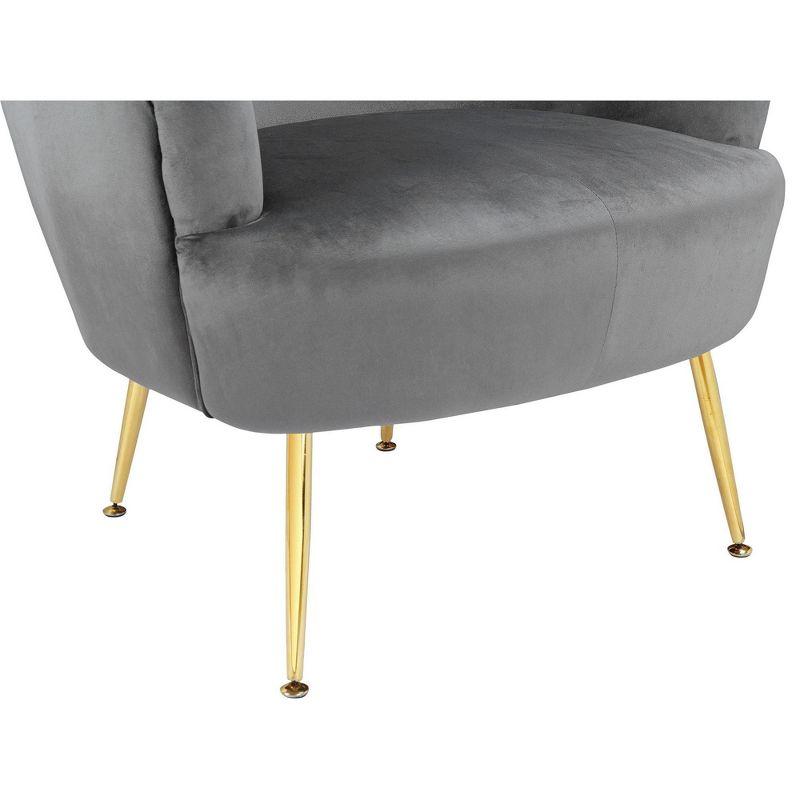 Ren Home Kara Accent Chair with Gold Legs