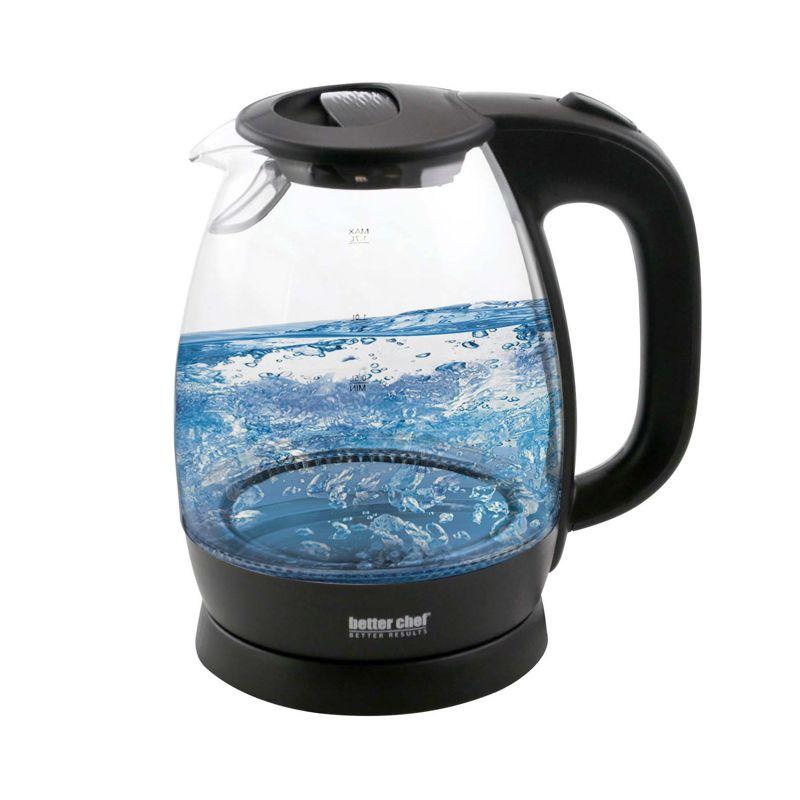 Better Chef 1.7L Cordless Glass Electric Kettle with LED Light