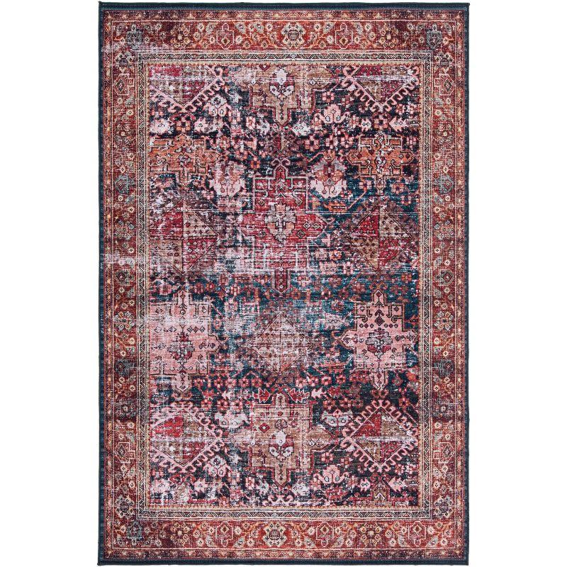 Tucson Vintage Persian TSN114 Power Loomed Machine Washable Skid-Resistant Indoor Accent Rug - Rust/Green - 3'x5' - Safavieh