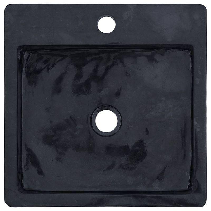 vidaXL Sink Black 15.7 in.x15.7 in.x4.7 in. Marble