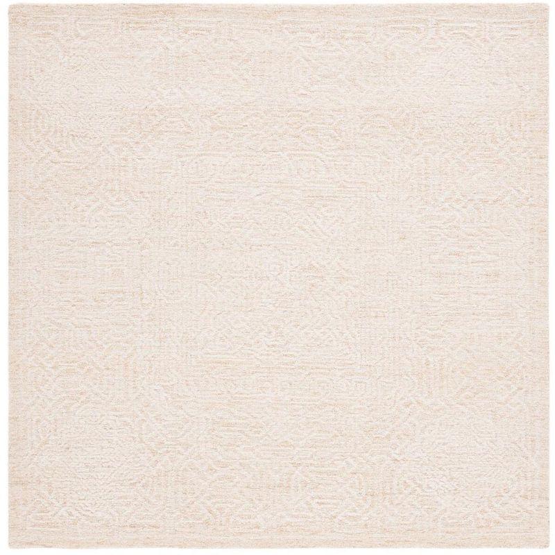 Ebony EBN104 Hand Tufted Indoor Area Rug - Gold/Ivory - 6'x6' - Safavieh