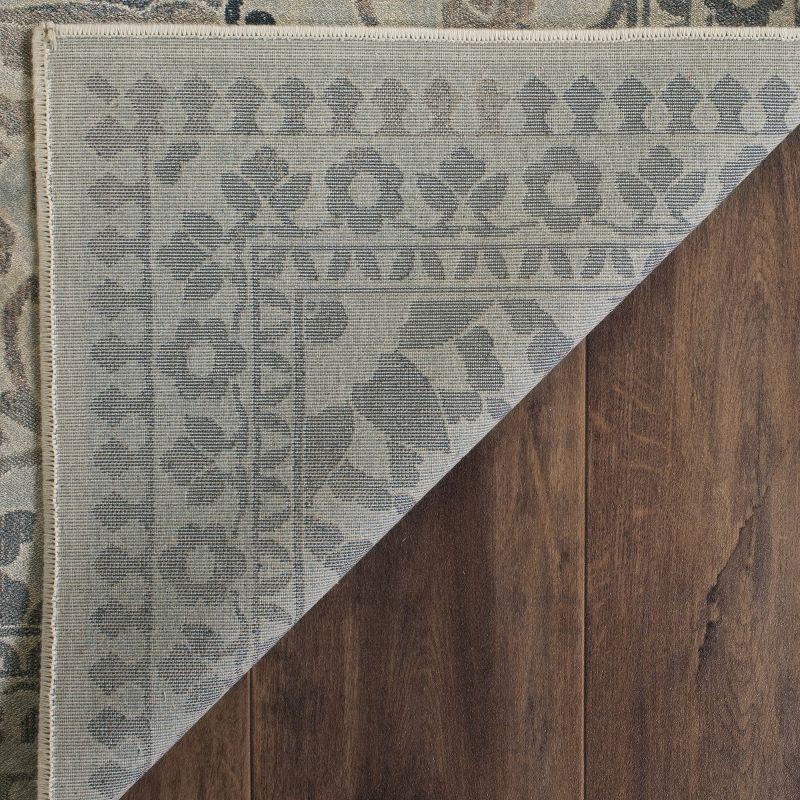 Vintage VTG175 Power Loomed Indoor Skid-Resistant Area Rug - Cream/Light Blue - 4'x5'7" - Safavieh