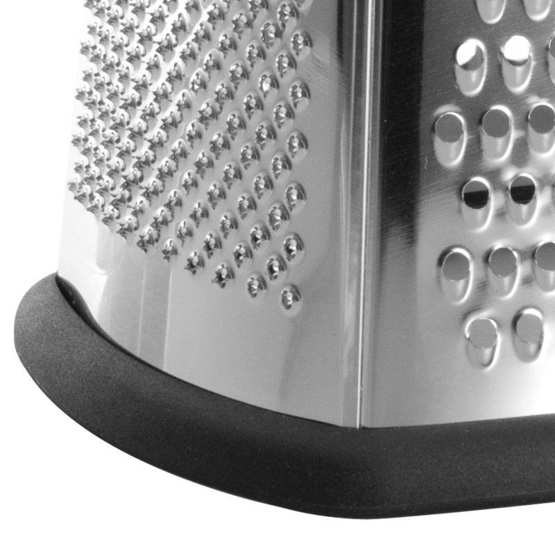 Stainless Steel 4-Sided Box Grater with Handle