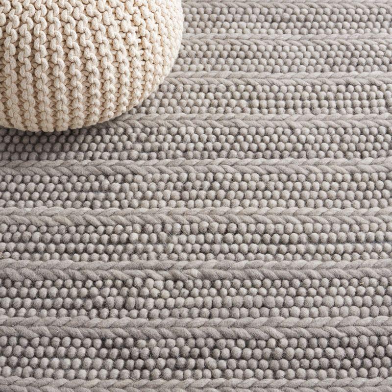 Natura NAT280 Flat Weave Indoor Area Rug - Grey - 6'x6' - Safavieh