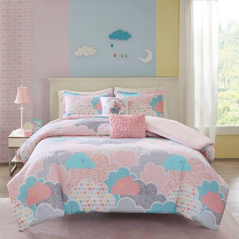 Euphoria Cotton Reversible Fluffy Cloud Print Kids' Duvet Cover Set - Urban Habitat