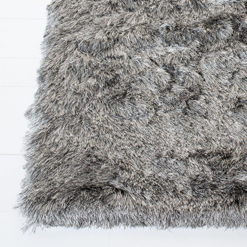 Paris Shag SG511 Hand Tufted Indoor Area Rug - Silver - 5'x7' - Safavieh