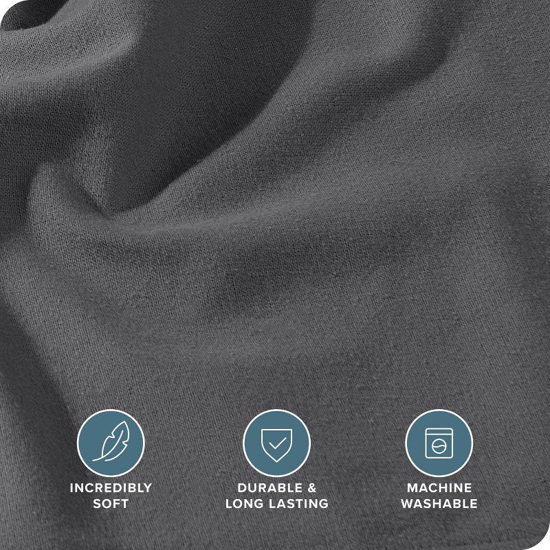 Bare Home Flannel Machine Woven Fitted Sheet