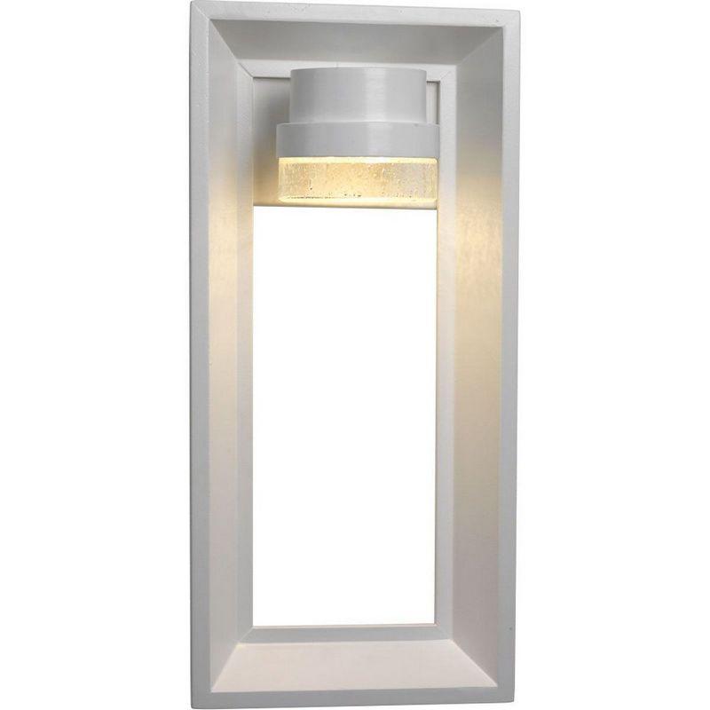 Progress Lighting Z-1010 1-Light Outdoor Wall Sconce, Black Finish, Seeded Glass Shade