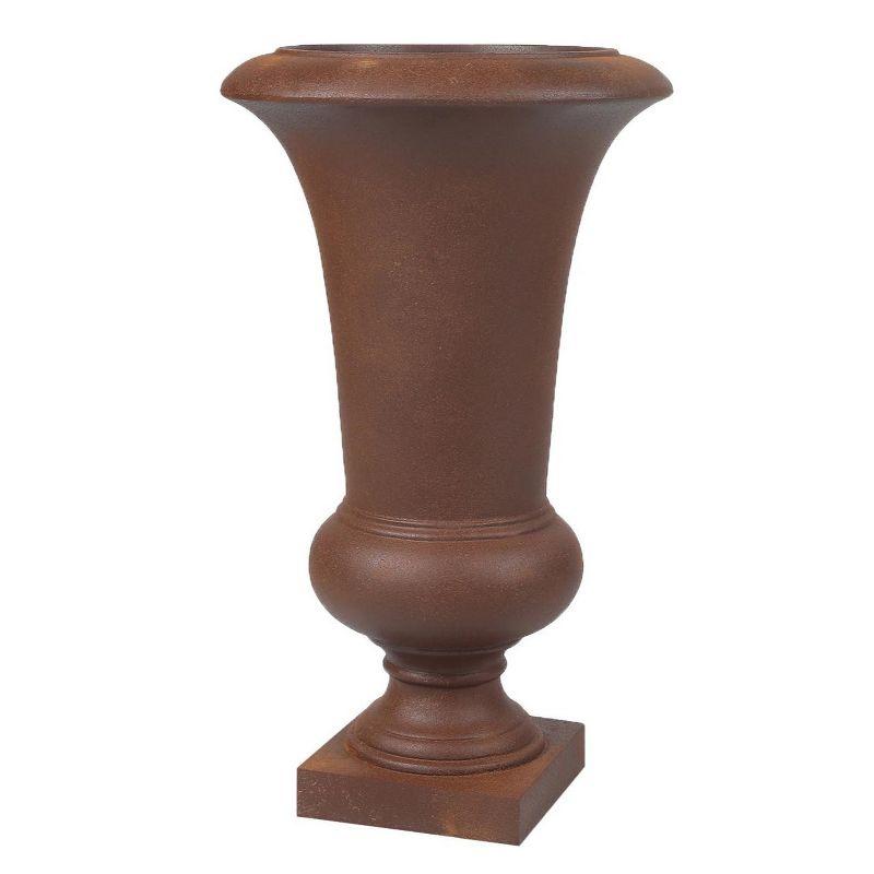 LuxenHome 22.75" H Slim MgO Urn Planter Black