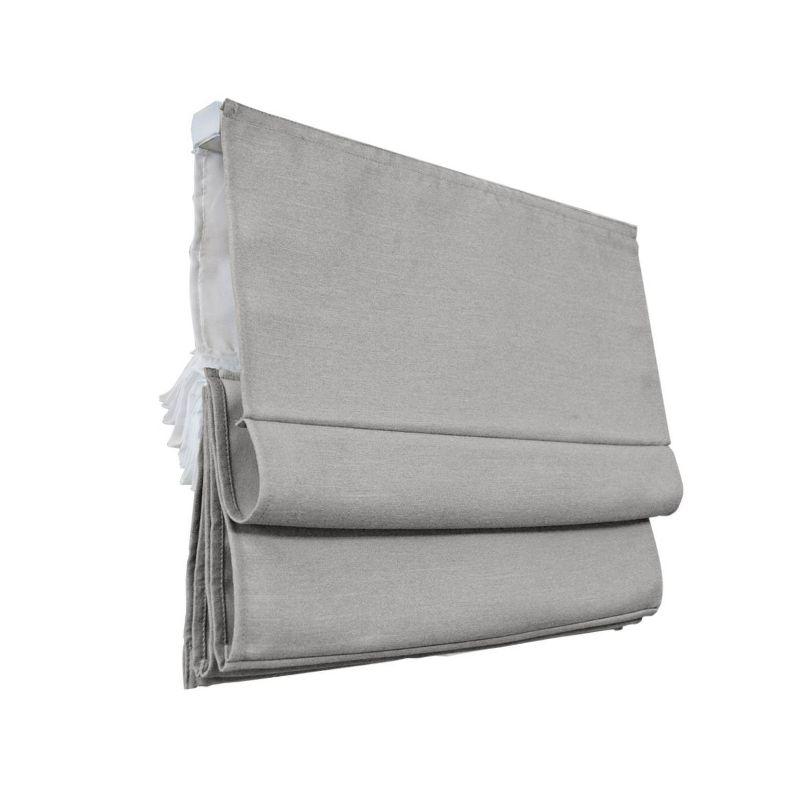 31"x64" Chicology Blackout Roman Shade Pearl Gray