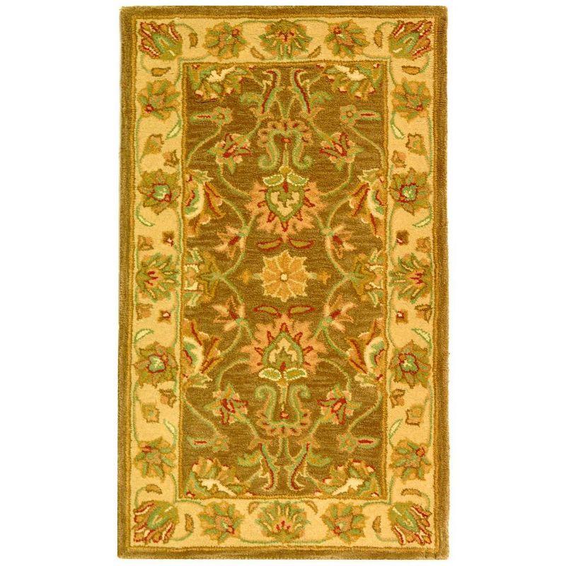 Heritage HG343 Handmade Accent Rug - 2'3"x4' - Brown/Ivory - Safavieh