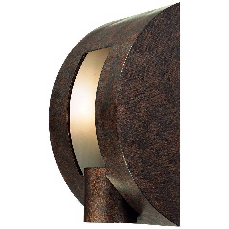 Franklin Iron Works Modern Outdoor Wall Light 12 inch Exterior Bronze Fixture Downlight for House Patio Porch Deck