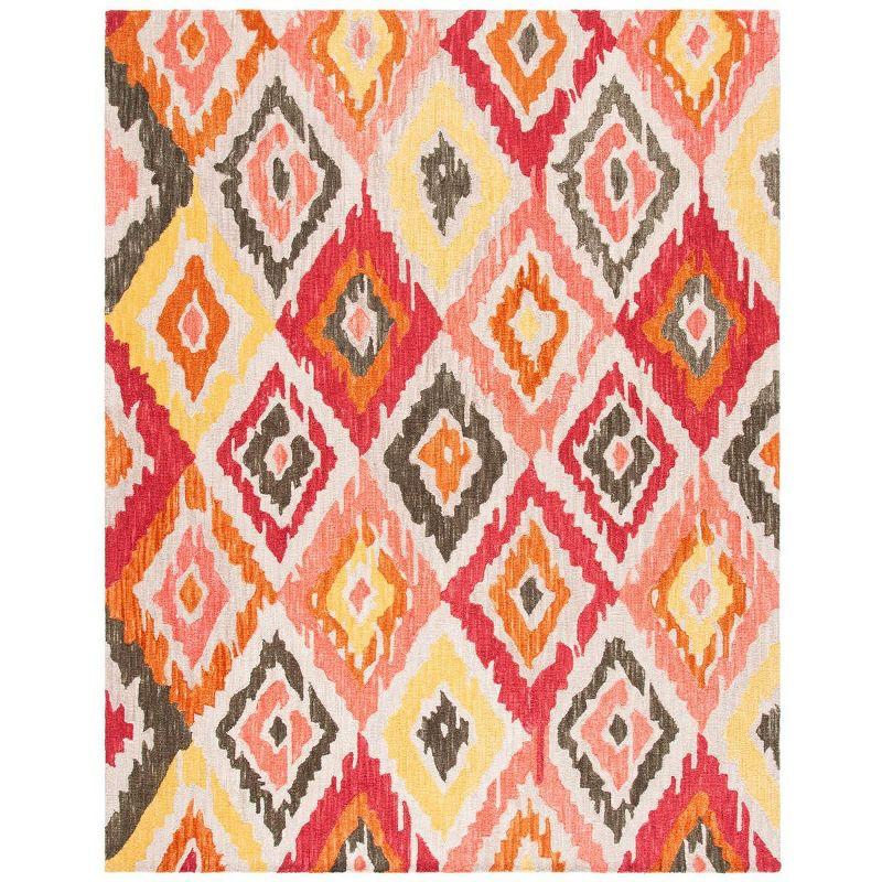 Bohemian Silk Road Red Wool 9' x 12' Hand-Tufted Area Rug