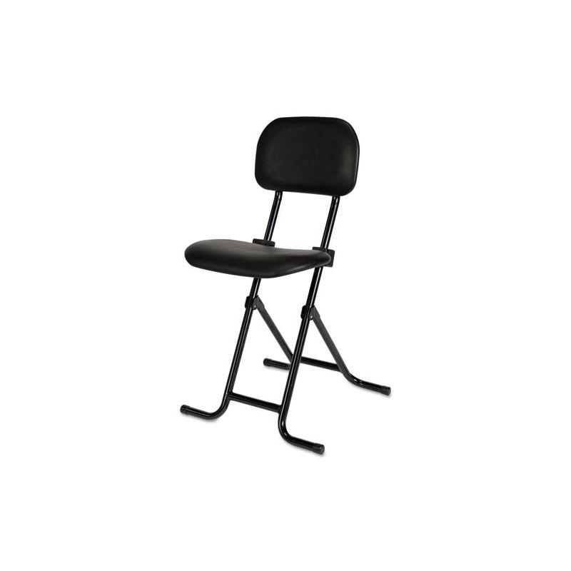 Backed Adjustable Height Ergonomic Industrial Stool with Footring