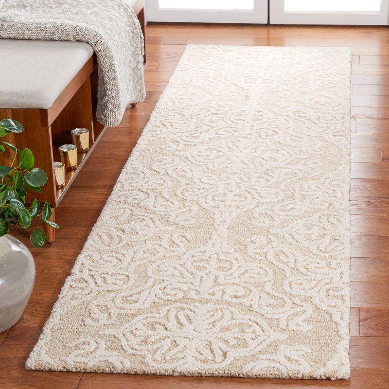 Blossom BLM112 Hand Tufted Indoor Runner Rug - Beige/Ivory - 2'3"x6' - Safavieh