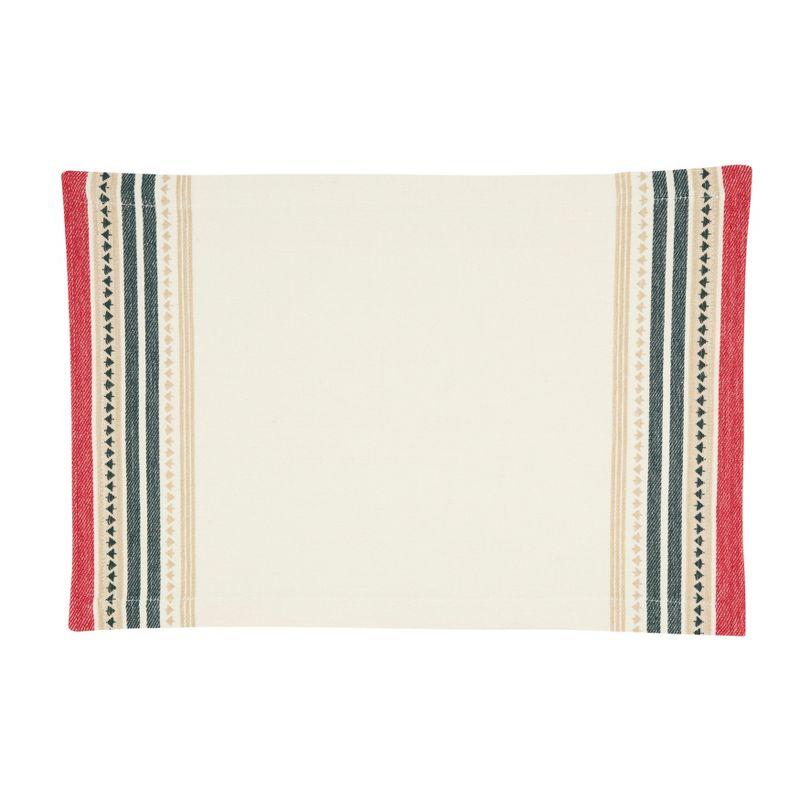 Merry Pines Multicolor Dobby Weave Placemats Set of 4