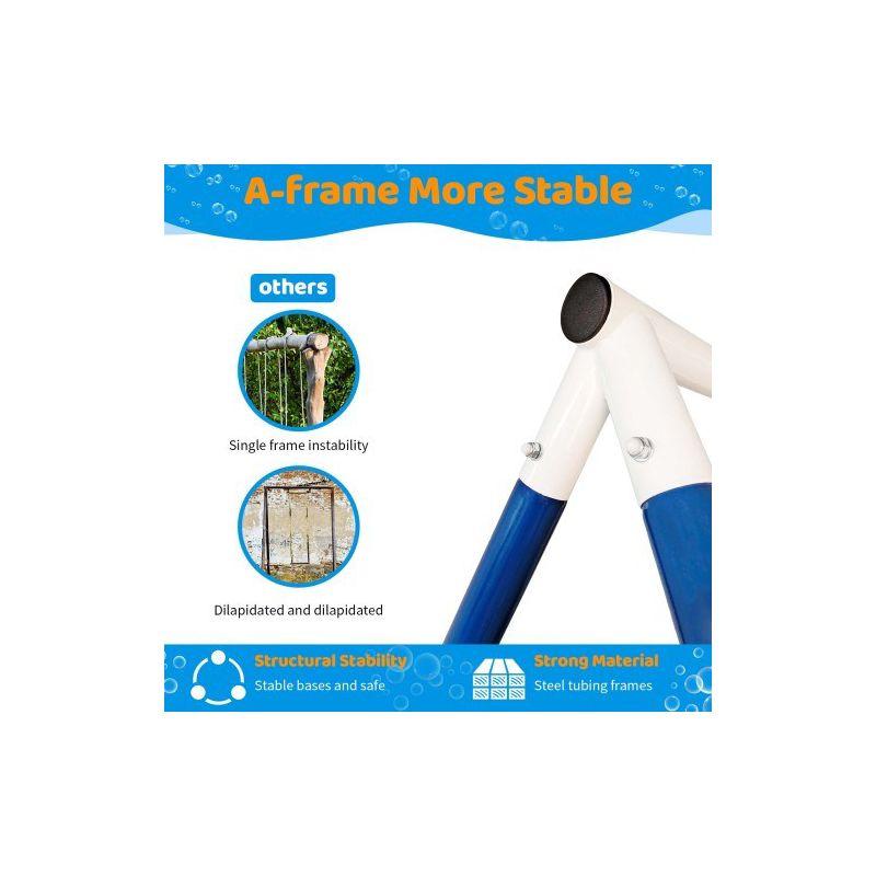 Kids Swing Set, Saucer Swing With Heavy Duty Outdoor A-Frame Metal Swing Stand For Playground Backyard, Style 2