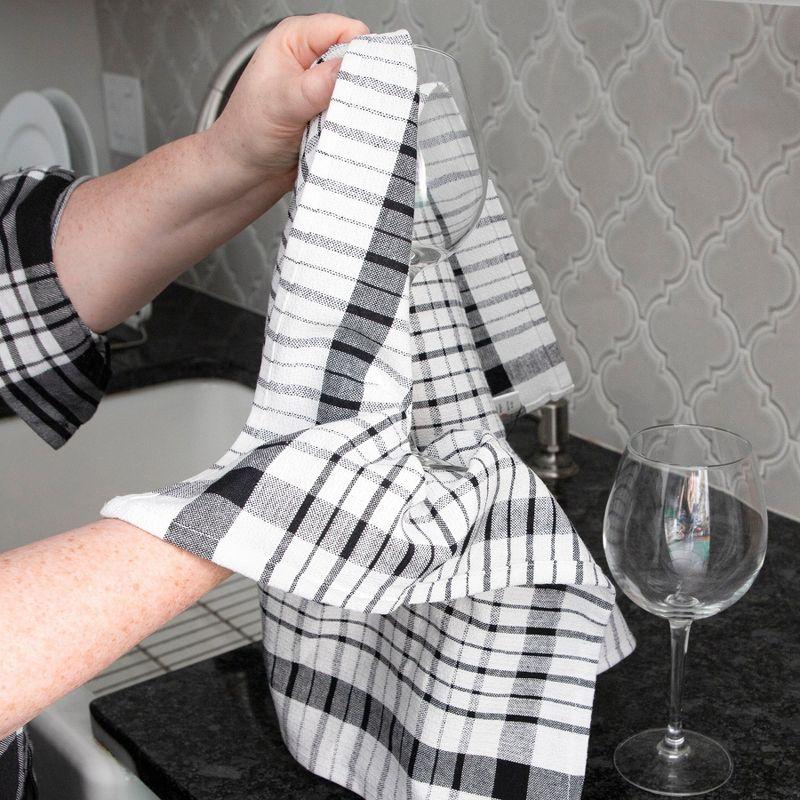 Cotton Plaid Jacquard Tea Towel Kitchen Towel