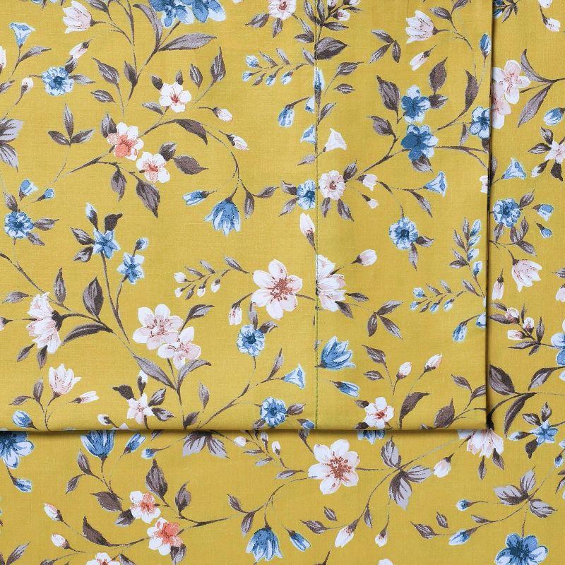 Azores Home Sateen Floral Sheet Set