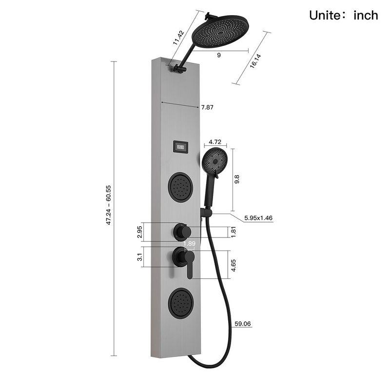 60.55'' Shower Panel with Adjustable Shower Head