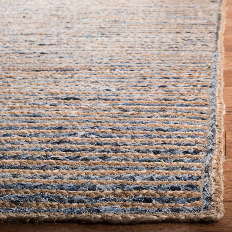 Cape Cod CAP250 Hand Woven Area Rug - Natural/Blue - 6'x9' - Safavieh.