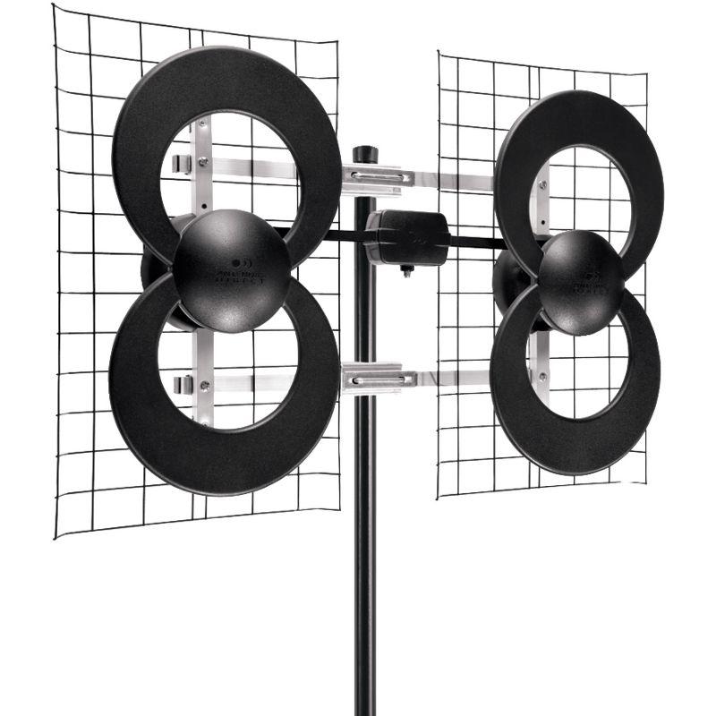 Antennas Direct® ClearStream 4 UHF Indoor Outdoor TV Antenna, Multi-Directional, 70+ Mile Range, 4K 8K UHD, NEXTGEN TV in Black