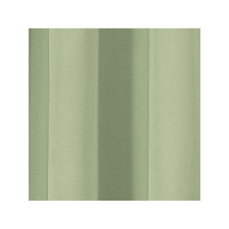 Collections Etc Short Blackout Window Curtain Panel with Easy Open-Close, Single Panel, 56" x 45" Sage Unisex