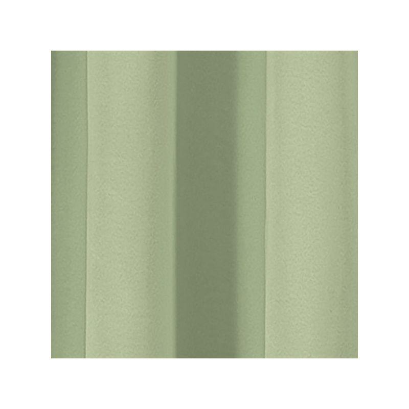 Sage Blackout Polyester Grommet Window Panel with Lace Detail