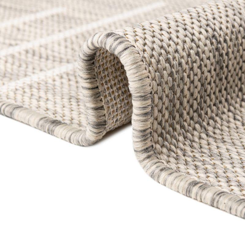 Unique Loom Outdoor Modern Tambor Lines Woven Area Rug