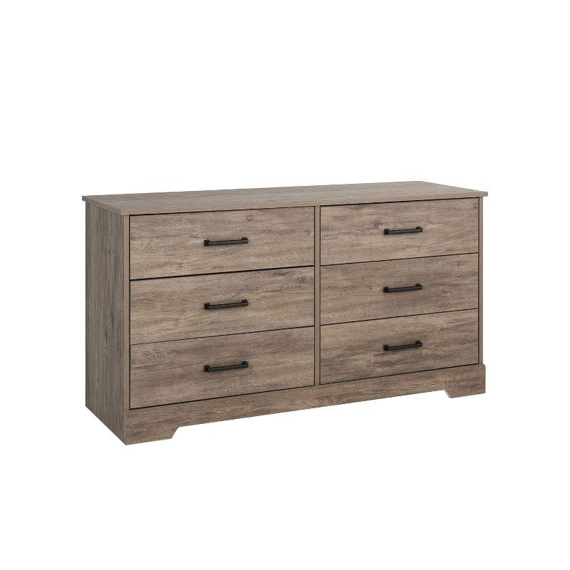 Prepac Rustic Ridge Farmhouse 6 Drawer Bedroom Dresser