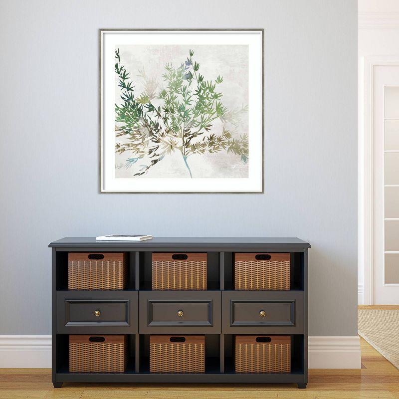 33" x 33" Olive Branch by Asia Jensen Wood Framed Wall Art Print - Amanti Art: Giclee Printed, Hardwood Frame, Wire Mounted