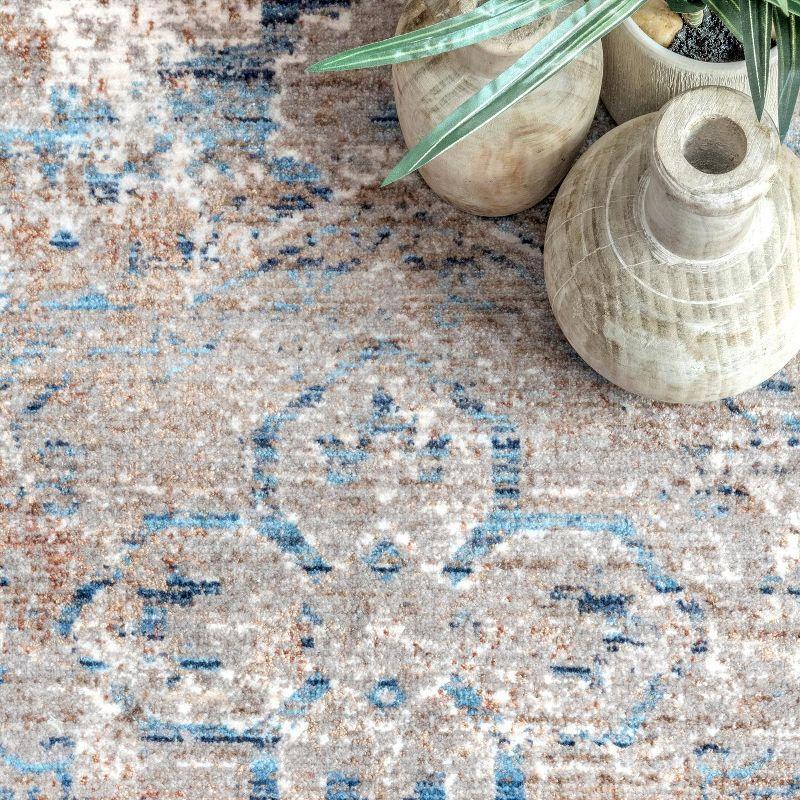 Nuloom Galilea Mottled Mast Medallion Indoor Area Rug 5x7, Gray