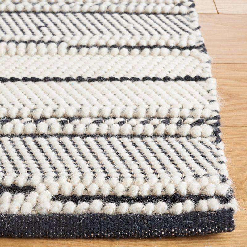 Natura NAT281 Flat Weave Indoor Area Rug - Black/Ivory - 4'x6' - Safavieh