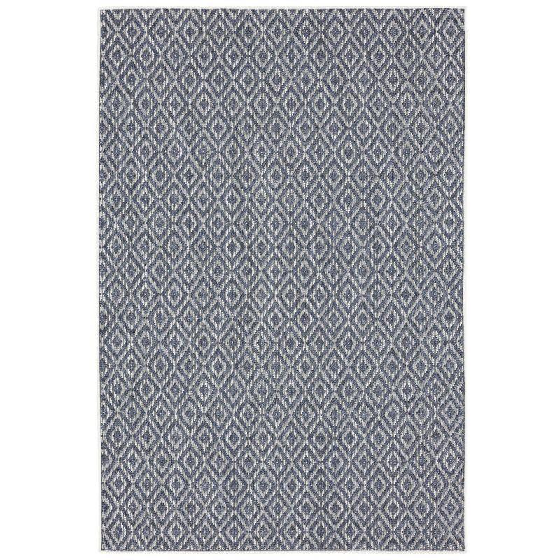 7'10" x 10'2" Tripoli Lydia Indoor/Outdoor Rug Denim/Cream - Home Dynamix: UV & Stain Resistant, Woven