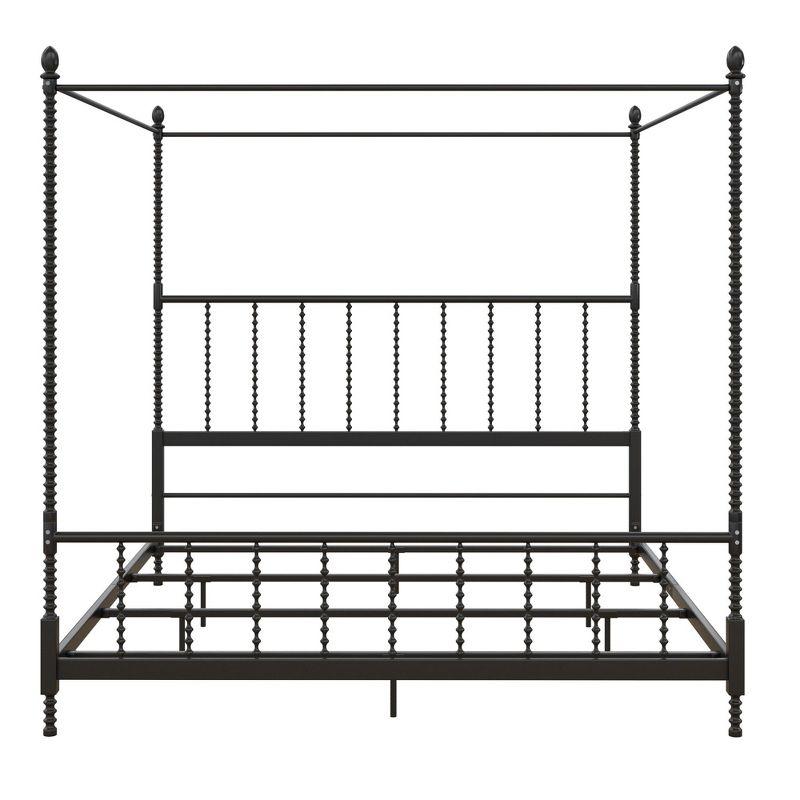 DHP Jenny Lind Metal Canopy Bed, King, Black