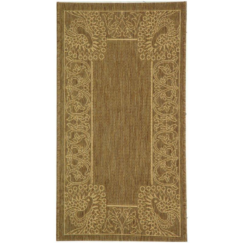 Courtyard CY2965 Power Loomed Indoor/Outdoor Accent Rug - Brown/Natural - 2'x3'7" - Safavieh.