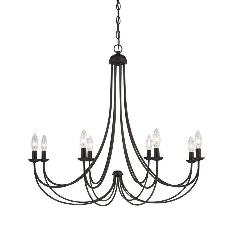 Imperial Bronze 8-Light Candle Chandelier