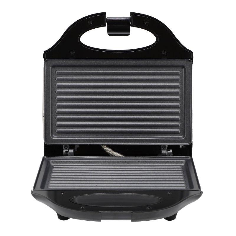 MegaChef MegaChef Electric Compact Aluminum Nonstick Sandwich Maker in Black