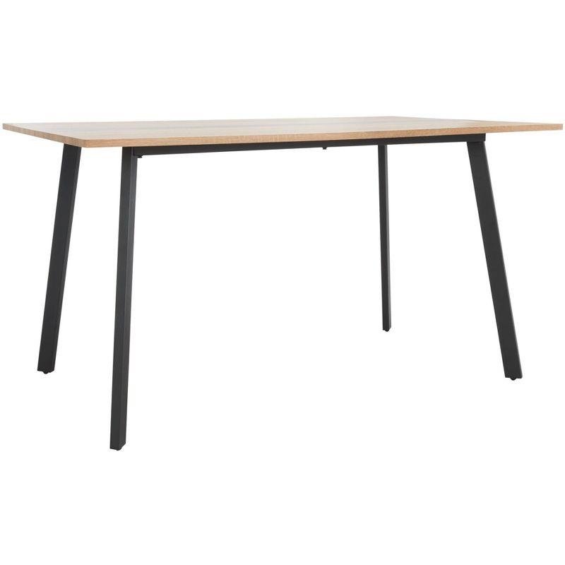 Leith Dining Table - Natural/Black - Safavieh