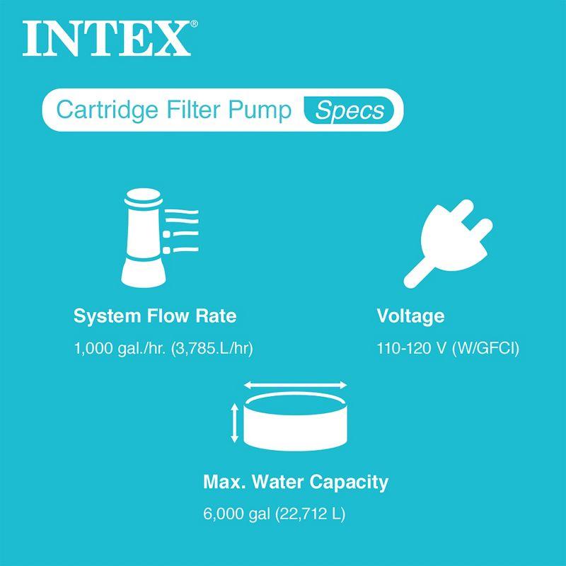 Frame Above Ground Baby Splash Swimming Pool Bundled w/ Intex Filter Pump