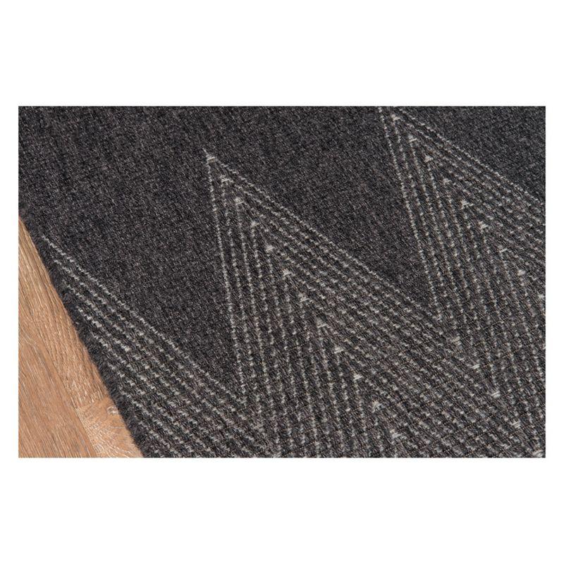 2'x3' Zig Zag Loomed Accent Rug Charcoal - Momeni: Contemporary Indoor/Outdoor Low Pile Area Rug, Machine Made