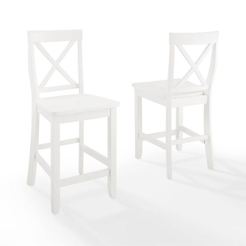 Gracie Oaks Winsley Counter Stool with Solid Wood Frame (Set of 2)