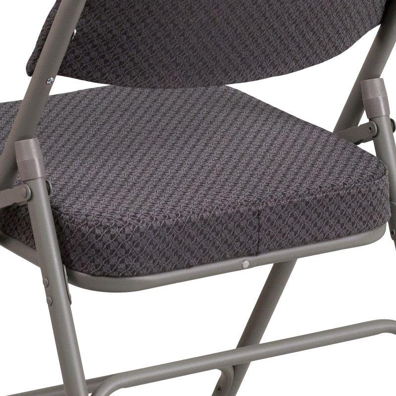 Flash Furniture 2 Pack HERCULES Series Premium Curved Triple Braced & Hinged Fabric Upholstered Metal Folding Chair