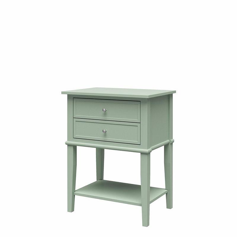Ameriwood Home Franklin Accent Table with 2 Drawers, Pale Green