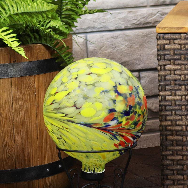 Sunnydaze Indoor/Outdoor Artistic Gazing Globe Glass Garden Ball for Lawn, Patio or Indoors - 10" Diameter